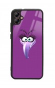 Samsung A04  Uyumlu Purple Angry Birds Tasarımlı Glossy Telefon Kılıfı