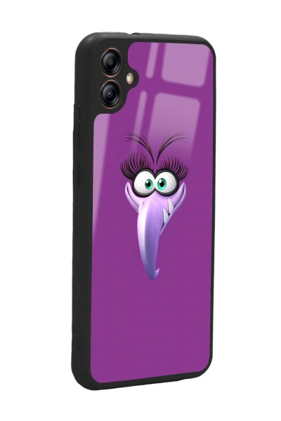 Samsung A04  Uyumlu Purple Angry Birds Tasarımlı Glossy Telefon Kılıfı