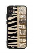 Samsung A04 Zebra Gazete Tasarımlı Glossy Telefon Kılıfı