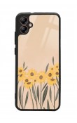 Samsung A04E Watercolor SunFlower Tasarımlı Glossy Telefon Kılıfı