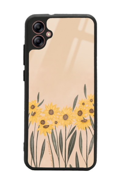 Samsung A04E Watercolor SunFlower Tasarımlı Glossy Telefon Kılıfı