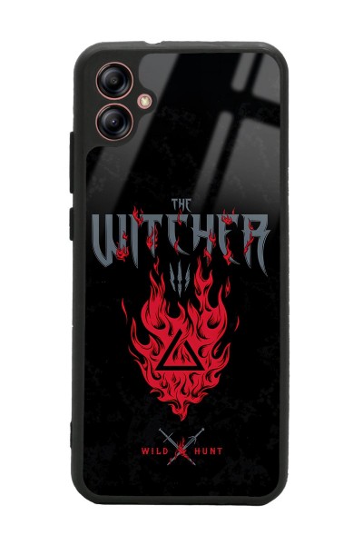 Samsung A04E Witcher 3 Fire Tasarımlı Glossy Telefon Kılıfı