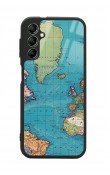 Samsung A04s Atlantic Map Tasarımlı Glossy Telefon Kılıfı