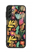 Samsung A04s Çiçekli Kediler Tasarımlı Glossy Telefon Kılıfı