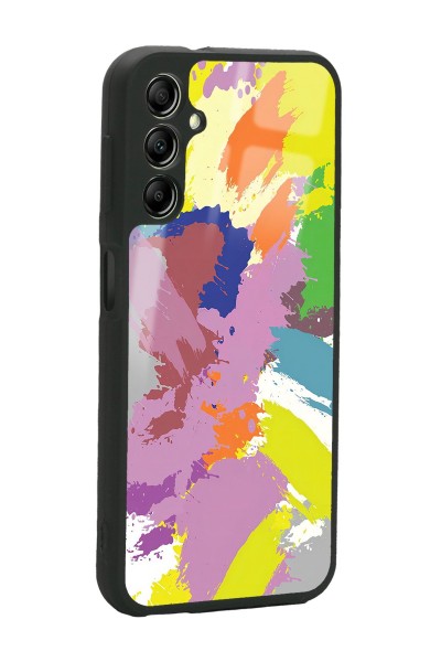 Samsung A04s Colored Brush Tasarımlı Glossy Telefon Kılıfı
