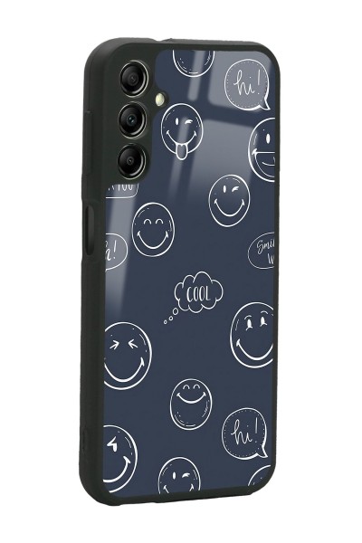 Samsung A04s Doodle Smile Tasarımlı Glossy Telefon Kılıfı