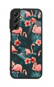 Samsung A04s Flamingo Leaf Tasarımlı Glossy Telefon Kılıfı