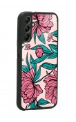 Samsung A04s Fuşya Çiçekli Tasarımlı Glossy Telefon Kılıfı