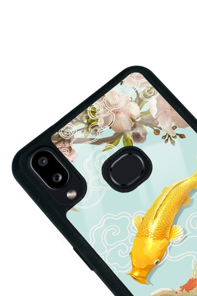 Samsung A10s Koi Balığı Tasarımlı Glossy Telefon Kılıfı