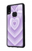 Samsung A10s Lila Kalp Tasarımlı Glossy Telefon Kılıfı