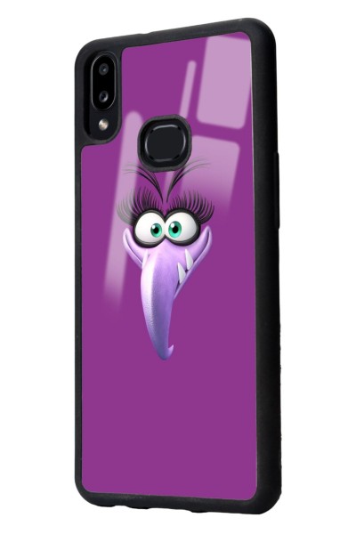 Samsung A10s Purple Angry Birds Tasarımlı Glossy Telefon Kılıfı