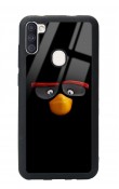 Samsung A11 Black Angry Birds Tasarımlı Glossy Telefon Kılıfı