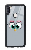 Samsung A11 Grey Angry Birds Tasarımlı Glossy Telefon Kılıfı