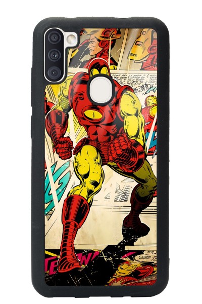 Samsung A11 Iron Man Demir Adam Tasarımlı Glossy Telefon Kılıfı