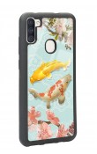Samsung A11 Koi Balığı Tasarımlı Glossy Telefon Kılıfı