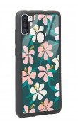 Samsung A11 Leaf Flovers Tasarımlı Glossy Telefon Kılıfı