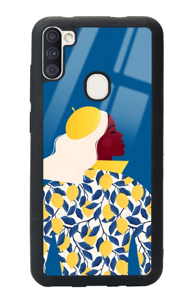 Samsung A11 Lemon Woman Tasarımlı Glossy Telefon Kılıfı