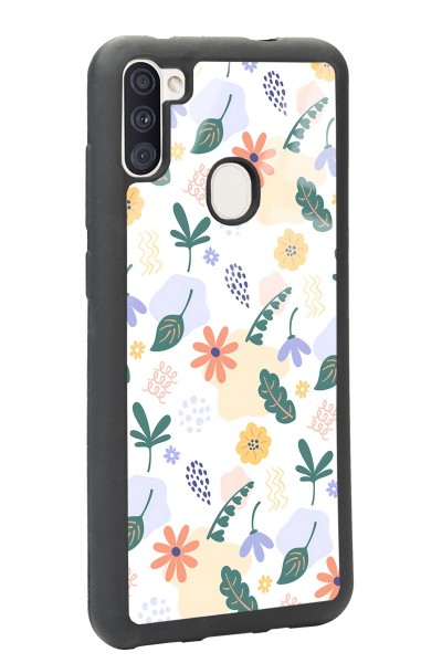 Samsung A11 Minik Çiçekler Tasarımlı Glossy Telefon Kılıfı