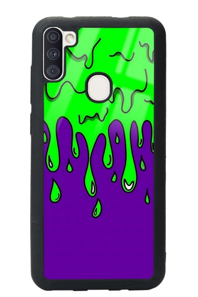 Samsung A11 Neon Damla Tasarımlı Glossy Telefon Kılıfı