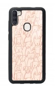 Samsung A11 Pink Dog Tasarımlı Glossy Telefon Kılıfı