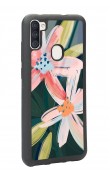 Samsung A11 Suluboya Çiçek Tasarımlı Glossy Telefon Kılıfı