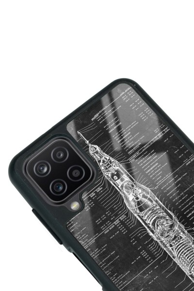 Samsung A12 Apollo Plan Tasarımlı Glossy Telefon Kılıfı