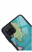 Samsung A12 Atlantic Map Tasarımlı Glossy Telefon Kılıfı