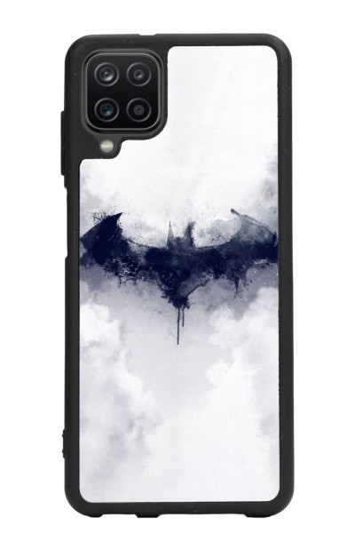 Samsung A12 Beyaz Batman Tasarımlı Glossy Telefon Kılıfı