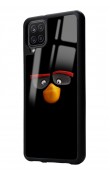 Samsung A12 Black Angry Birds Tasarımlı Glossy Telefon Kılıfı