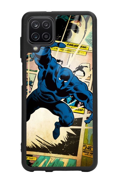 Samsung A12 Black Panther Kara Panter Tasarımlı Glossy Telefon Kılıfı