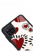Samsung A12 Brush Heart Tasarımlı Glossy Telefon Kılıfı