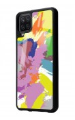 Samsung A12 Colored Brush Tasarımlı Glossy Telefon Kılıfı