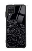 Samsung A12 Dark Leaf Tasarımlı Glossy Telefon Kılıfı
