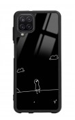 Samsung A12 Doodle Casper Tasarımlı Glossy Telefon Kılıfı