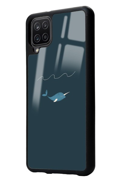 Samsung A12 Doodle Fish Tasarımlı Glossy Telefon Kılıfı
