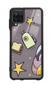 Samsung A12 Doodle Jump Tasarımlı Glossy Telefon Kılıfı