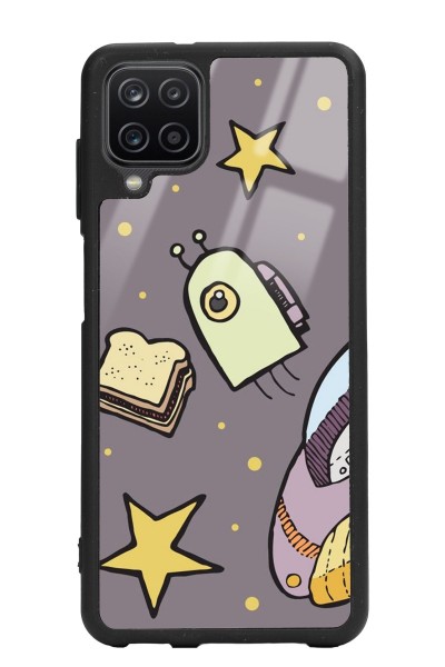 Samsung A12 Doodle Jump Tasarımlı Glossy Telefon Kılıfı