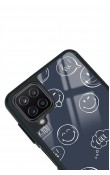 Samsung A12 Doodle Smile Tasarımlı Glossy Telefon Kılıfı
