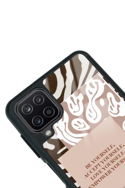 Samsung A12 Emoji Zebra Tasarımlı Glossy Telefon Kılıfı