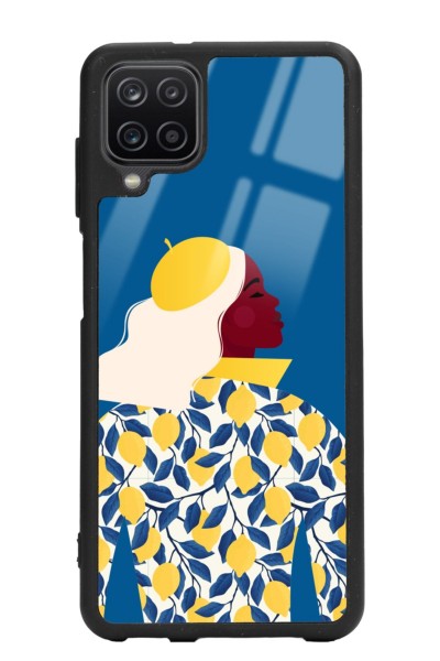 Samsung A12 Lemon Woman Tasarımlı Glossy Telefon Kılıfı