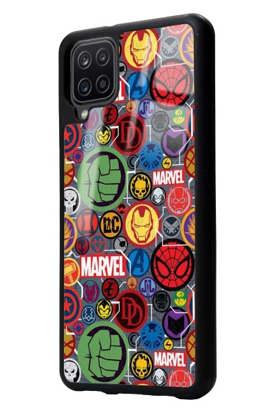 Samsung A12 Marvel Face Tasarımlı Glossy Telefon Kılıfı