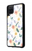 Samsung A12 Minik Çiçekler Tasarımlı Glossy Telefon Kılıfı