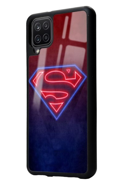 Samsung A12 Neon Superman Tasarımlı Glossy Telefon Kılıfı