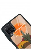 Samsung A12 Retro Kaktüs Güneş Tasarımlı Glossy Telefon Kılıfı