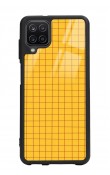Samsung A12 Retro Plaid Tasarımlı Glossy Telefon Kılıfı