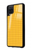 Samsung A12 Retro Plaid Tasarımlı Glossy Telefon Kılıfı