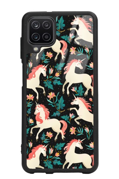 Samsung A12 Unicorn Desenli Tasarımlı Glossy Telefon Kılıfı