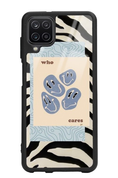 Samsung A12 Zebra Emoji Tasarımlı Glossy Telefon Kılıfı