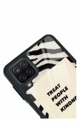 Samsung A12 Zebra Motto Tasarımlı Glossy Telefon Kılıfı