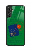 Samsung A14 Happy Green Tasarımlı Glossy Telefon Kılıfı